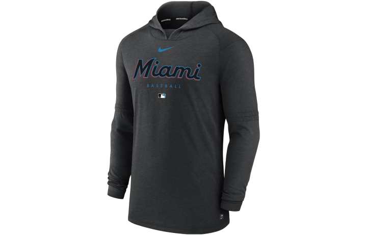 Nike Nike Miami Marlins Authentic Collection Men's Nike Dri-FIT Mlb Long-Sleeve Hooded Top