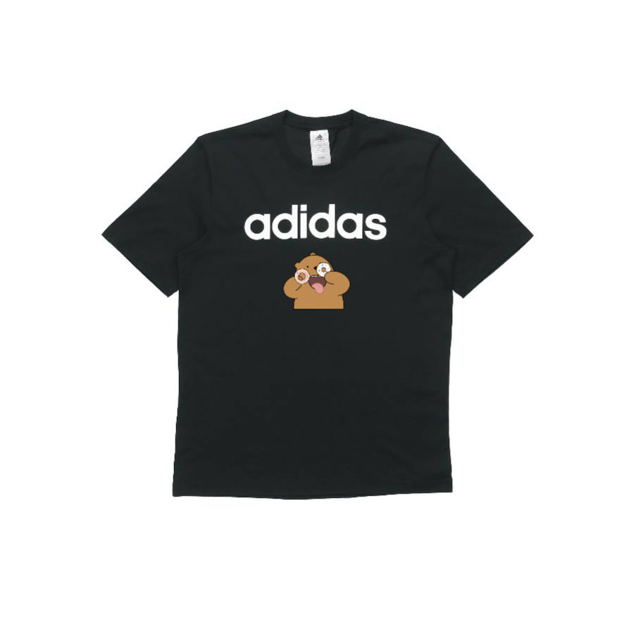 Adidas Adidas T Shirts Unisex Black Crew Neck Moderate Straight Fit