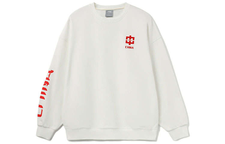 Li-Ning Li Ning Sports Fashion Collection Sweatshirt Unisex White