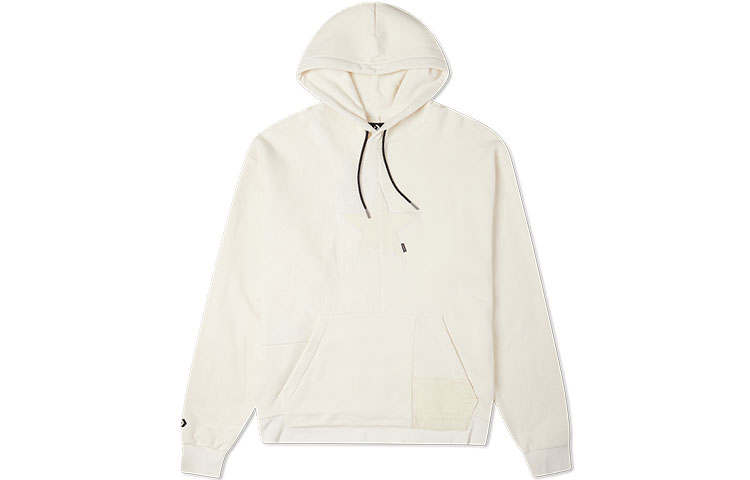 Converse Converse Corduroy Patchwork Fleece Lined Thermal Pullover Sweatshirt Men's White