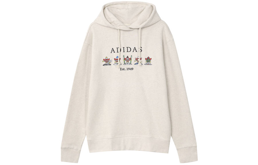 Adidas Originals Sweatshirts Unisex Yellow White Hooded Moderate Regular