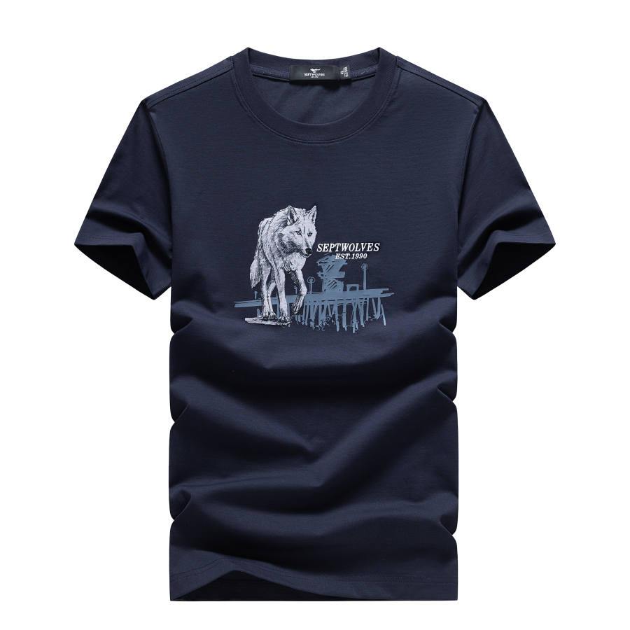 SEPTWOLVES SEPTWOLVES T Shirts Men's Crew Neck