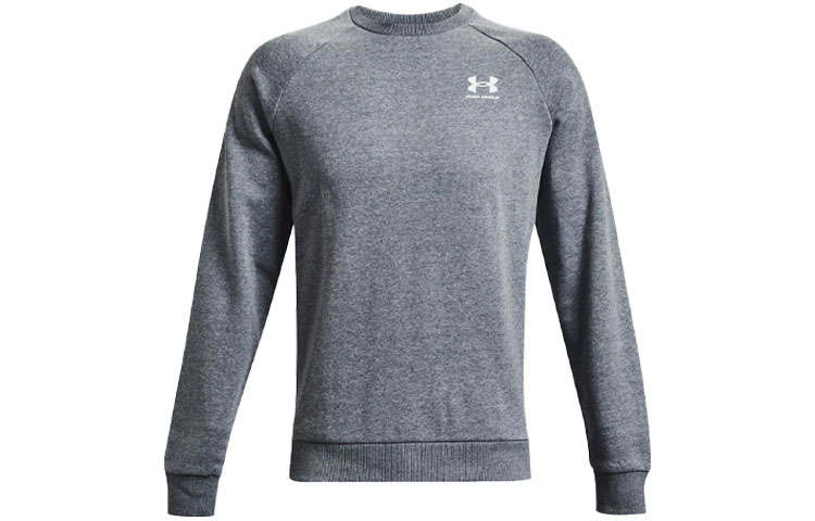 Under Armour Rival Sweatshirts Men's Gray Crew Neck Thickened Regular