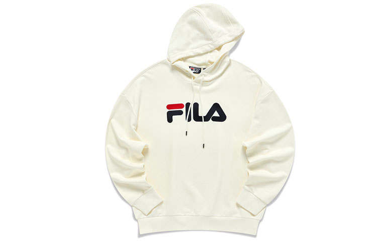 FILA Sweatshirts Unisex White Hooded Non Detachable Moderate