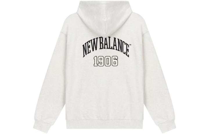 New Balance New Balance Sweatshirts Unisex White Hooded Moderate Regular