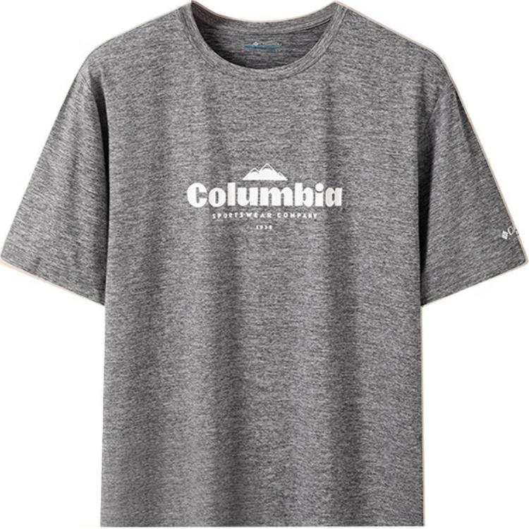 Columbia T Shirt Men's White Gray