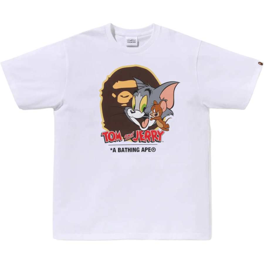 A BATHING APE Bape X Tom And Jerry 85th Ape Head I Tee