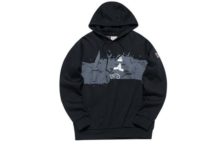 ANTA Basketball Collection Sweatshirts Men's Black Hooded Moderate Regular