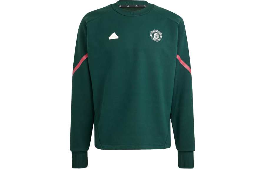 Adidas Adidas Manchester United Sweatshirts Men's Green Crew Neck Moderate Regular