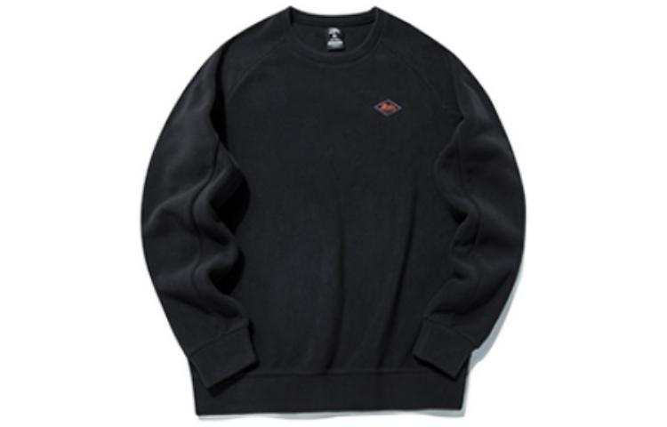 ANTA Life Collection Sweatshirts Unisex Black Crew Neck Thickened Regular