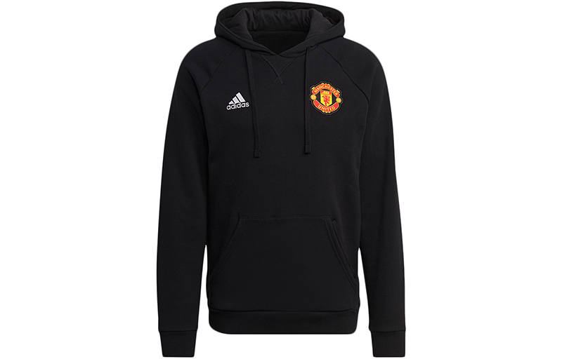 Adidas Adidas Manchester United Sweatshirts Men's Black Hooded Moderate Regular