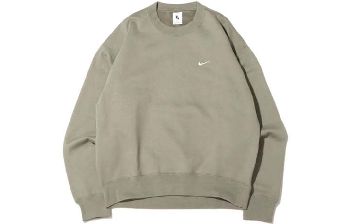 Nike Nike Sweatshirts Men's Olive Green Crew Neck Moderate Regular
