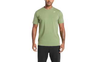 GYMSHARK T Shirts Men's Green Crew Neck Moderate