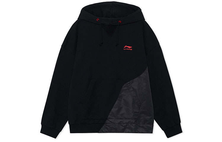 Li-Ning Li Ning Sweatshirts Unisex Black Hooded Moderate Regular