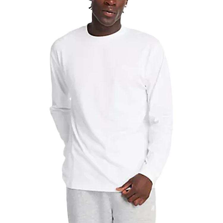 New Balance New Balance Athletics Cotton Long Sleeve T Shirt Men's White
