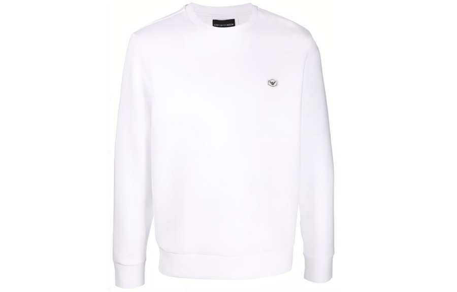 EMPORIO ARMANI Logo Patch Crewneck Sweatshirt