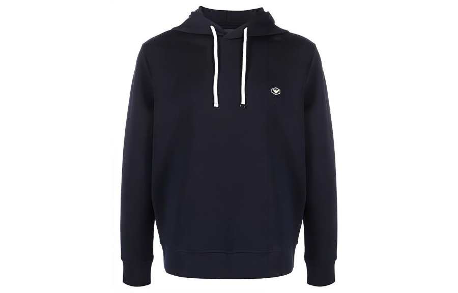 EMPORIO ARMANI Logo Patch Drawstring Hoodie