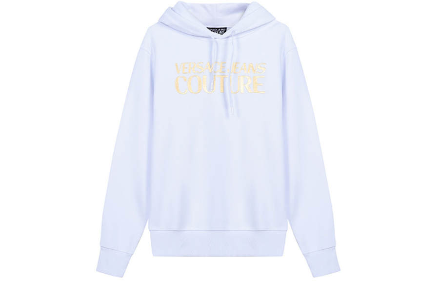 VERSACE JEANS COUTURE Sweatshirts Men's White Hooded Moderate Regular