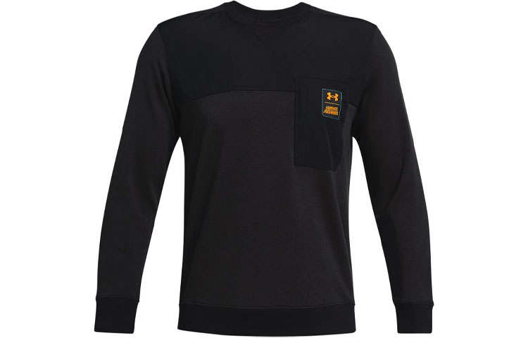 Under Armour Rival Sweatshirts Men's Black Crew Neck Moderate Regular