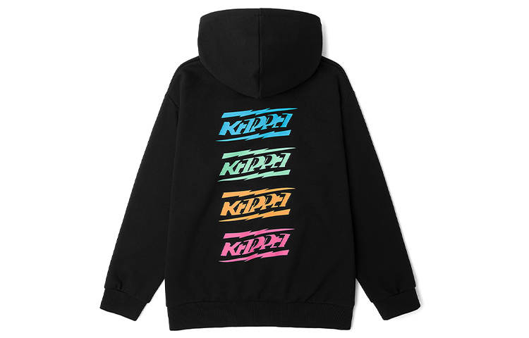 Kappa Sweatshirts Unisex Black 990 Hooded Moderate Regular