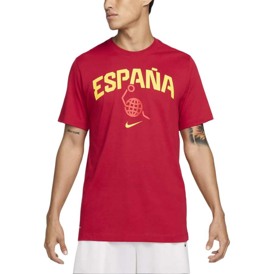 Nike Nike Spain Basketball T Shirt T Shirt Men's Gym Red