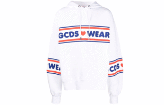 GCDS Logo Tape Printed Hoodie