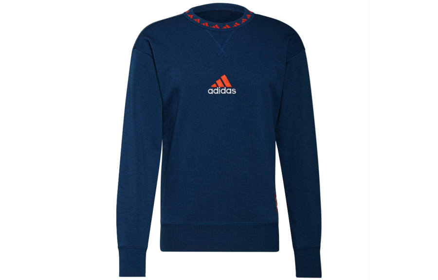 Adidas Adidas Sweatshirts Men's Navy Blue Crew Neck Moderate Regular