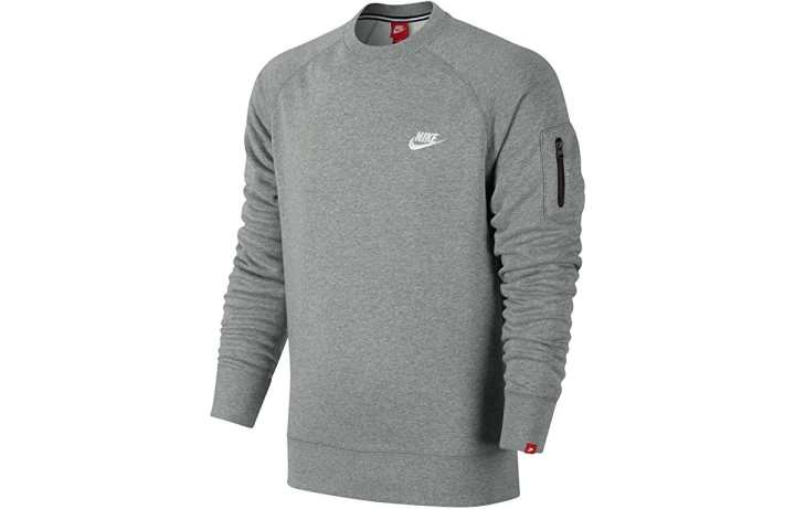 Nike Nike Sweatshirts Men's Gray Crew Neck Moderate Regular