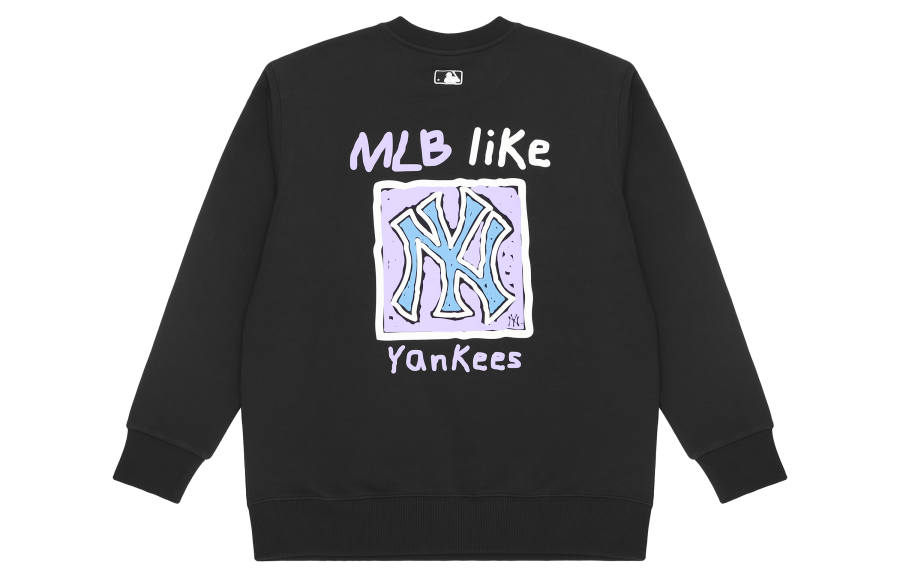 MLB MLB New York Yankees Sweatshirts Unisex Black Crew Neck Moderate Regular