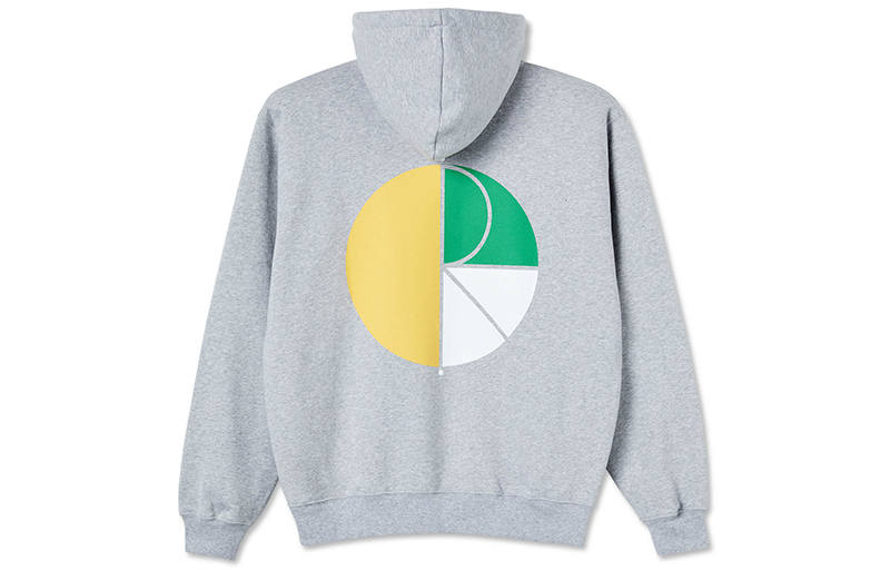 POLAR SKATE CO 3 Tone Fill Hoodie Print Logo Fleece Lined Sweatshirt Unisex Gray