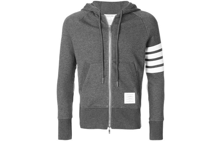 THOM BROWNE THOM BROWNE Classic Loopback 4 Bar Zip Hoodie
