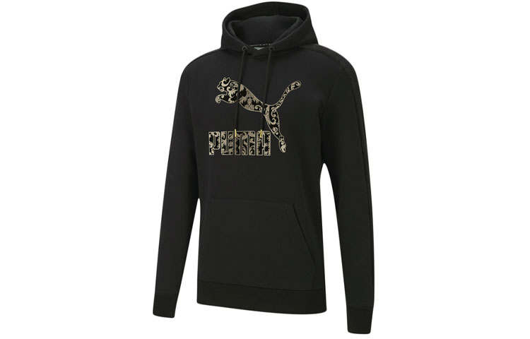 PUMA PUMA Sweatshirts Men's Black Hooded Moderate Regular
