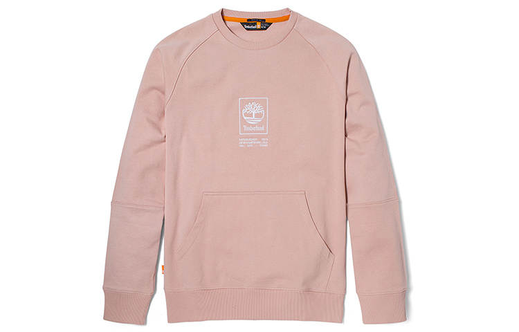 Timberland Sweatshirts Unisex Light Pink Crew Neck Moderate Regular
