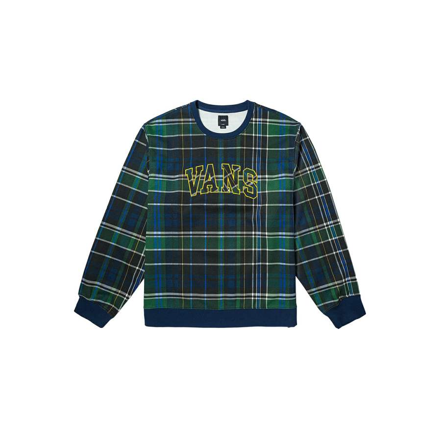 Vans Vans Sweatshirts Men's Green/Black Crew Neck Moderate Regular