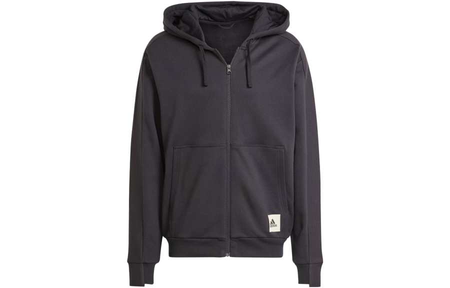 Adidas Adidas Lounge Sweatshirts Men's Black Hooded Moderate Cardigan
