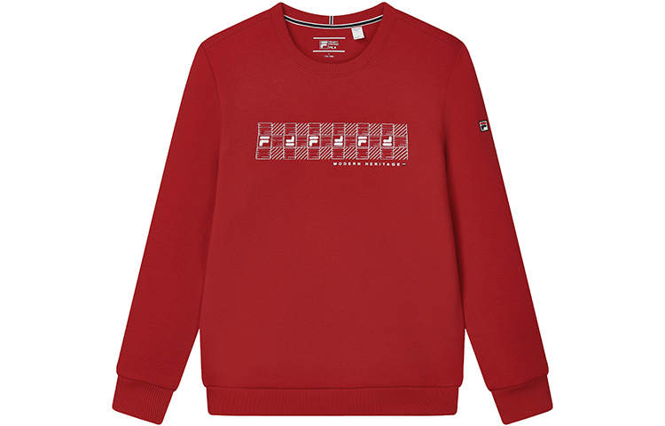 FILA Sweatshirts Men's Legend Red Crew Neck Moderate Regular