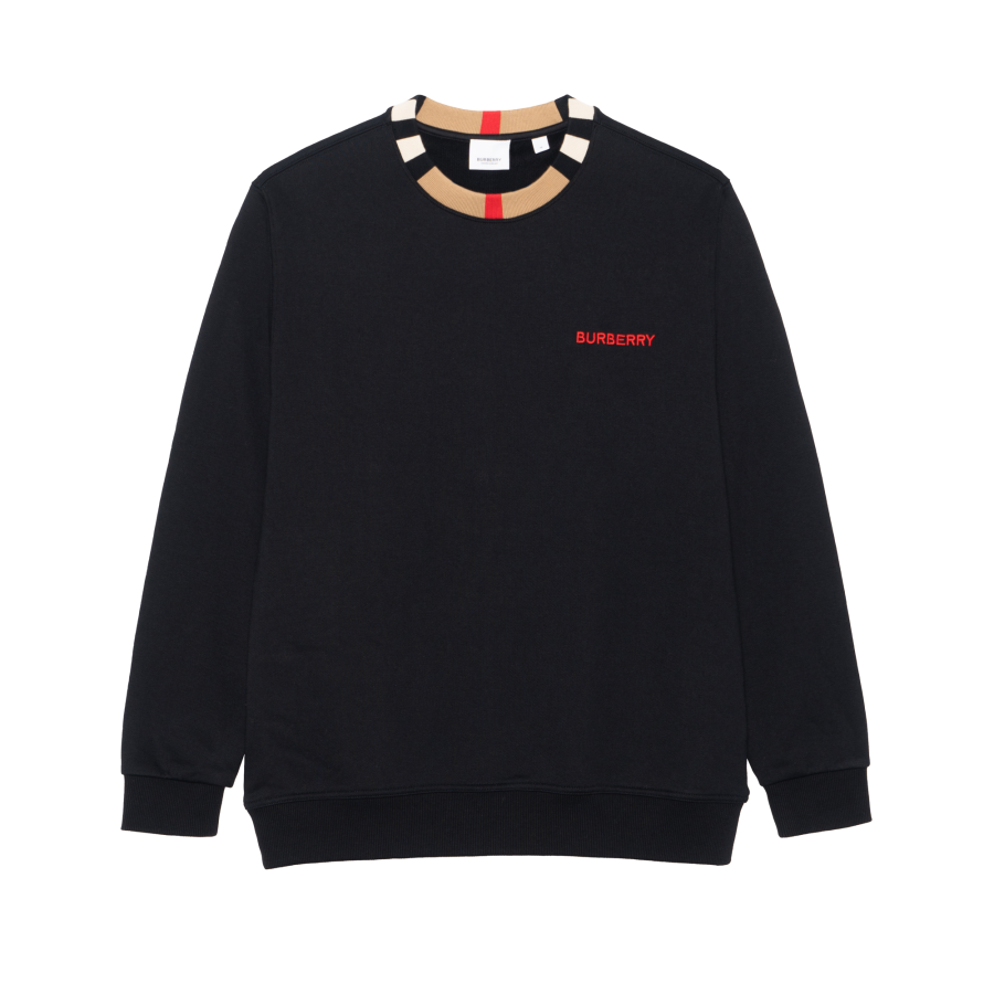 Burberry Burberry Long Sleeves Crewneck Pullovers Stripes Black