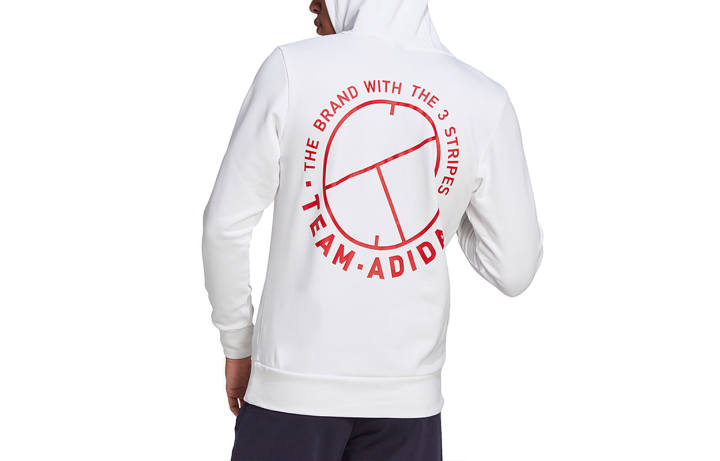 Adidas Adidas Sweatshirts Men's White Hooded Moderate Regular