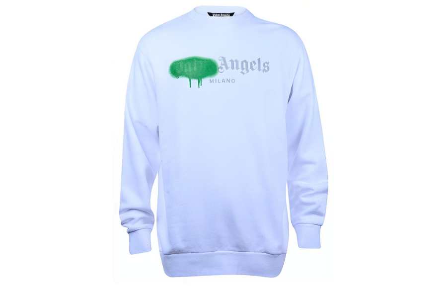 PALM ANGELS Sweatshirts Men's White Crew Neck Moderate Regular