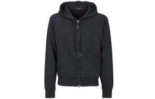TOM FORD Sweatshirts Men's Black Hooded Moderate Cardigan