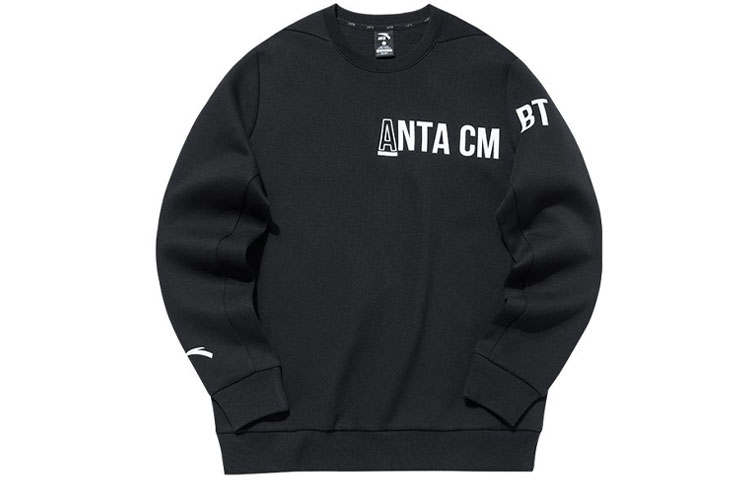 ANTA Variety Training Collection Sweatshirts Men's Black Crew Neck Moderate Regular