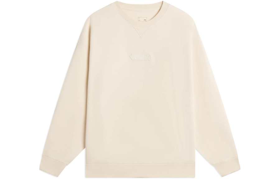 Li-Ning Li Ning Sports Trendy Collection Solid Color Sweatshirt Unisex Swan White