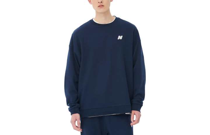 New Balance New Balance Sweatshirts Unisex Dark Blue Crew Neck Moderate Regular