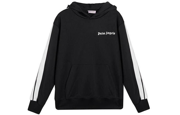 PALM ANGELS Sweatshirts Men's Black Hooded Moderate Regular