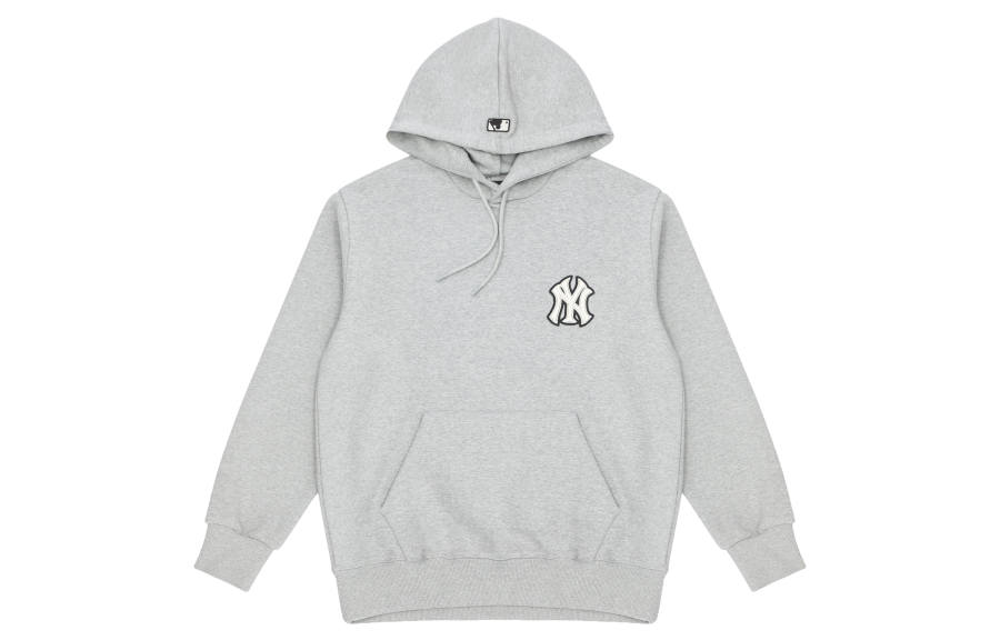 MLB New York Yankees Sweatshirts Unisex Light Gray Hooded Moderate Regular
