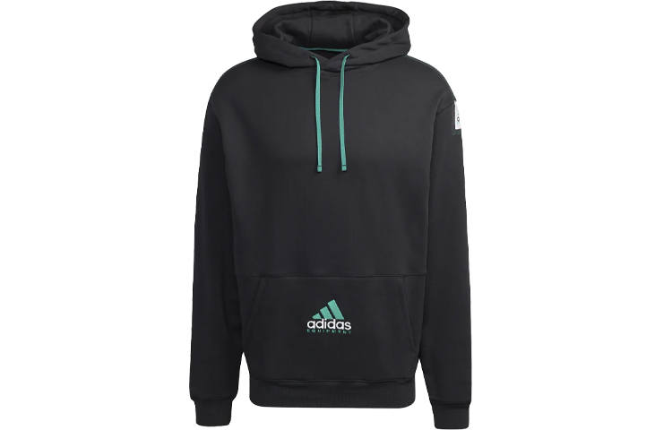 Adidas Originals EQT Sweatshirts Men's Black Hooded Moderate Regular