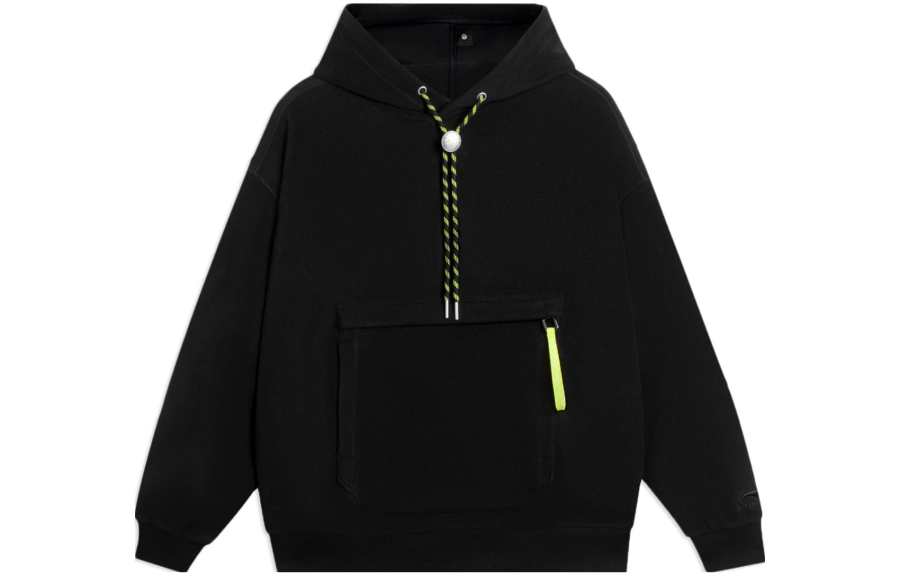 Li-Ning Li Ning Sweatshirts Unisex Black Hooded Thickened Regular