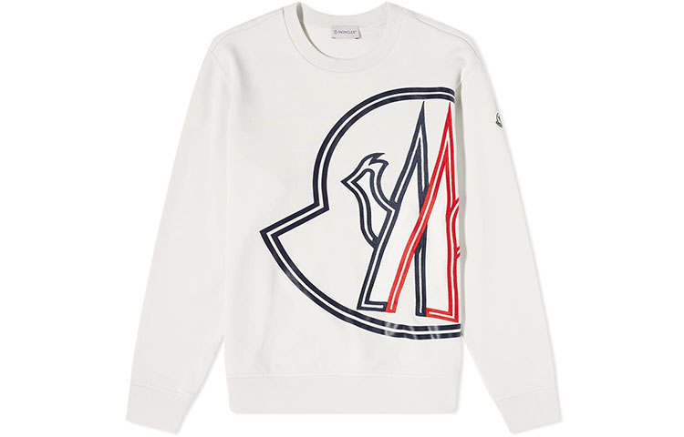 Moncler Moncler Sweatshirts Men's White Crew Neck Moderate Regular