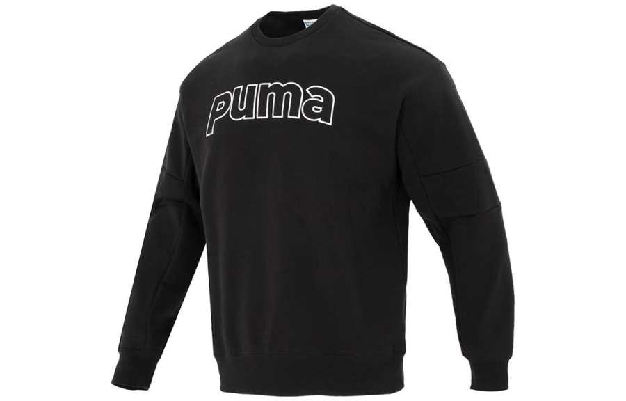 PUMA Sports Life Collection Sweatshirts Men's Black Crew Neck Moderate Other