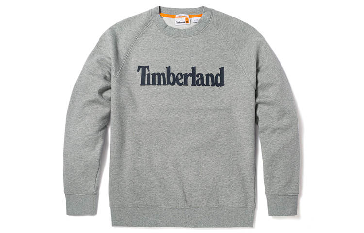 Timberland Sweatshirts Men's Medium Heather Gray Crew Neck Moderate Regular